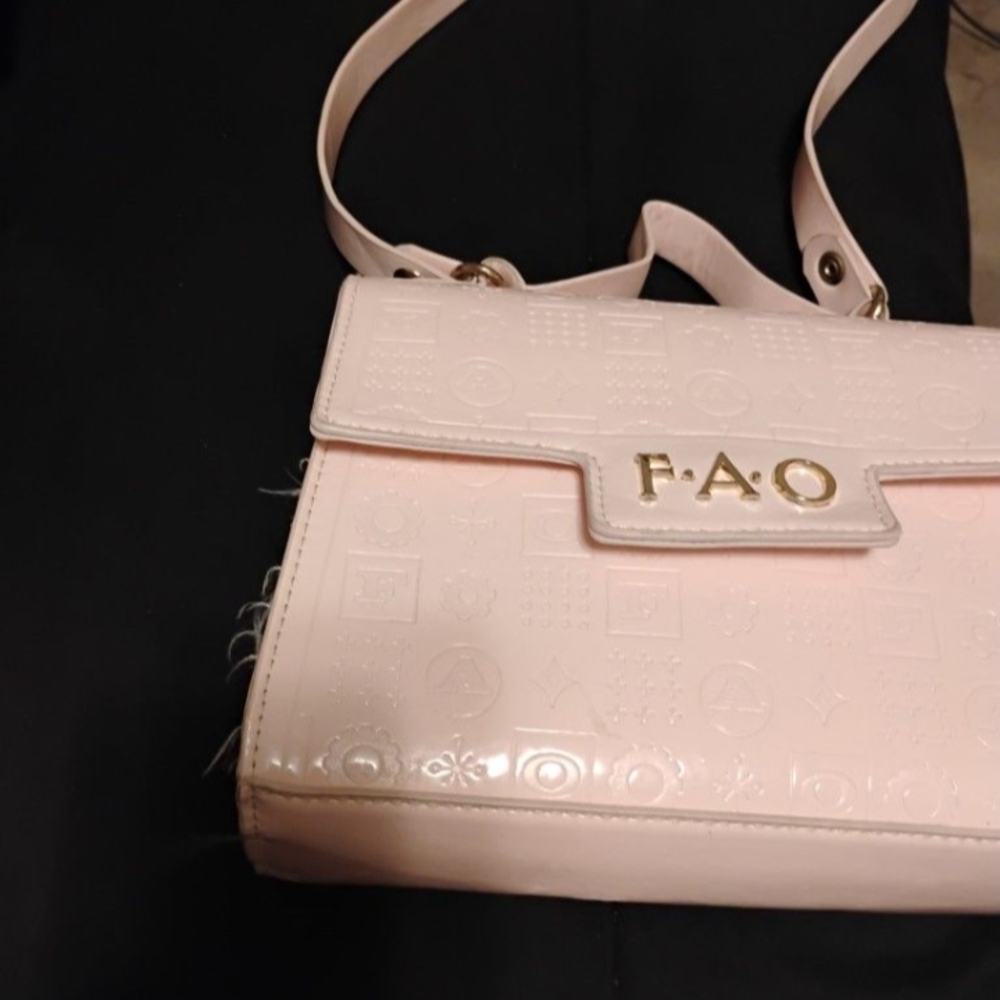FA Light Pink Embossed Shoulder Bag